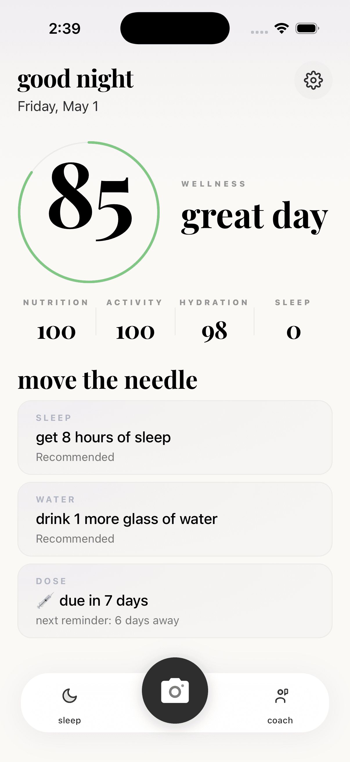 TeroFit App Screen 2
